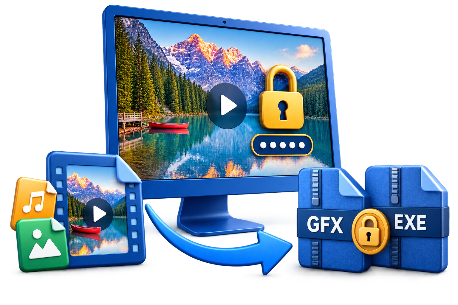 GiliSoft Any Video Encryptor creates password-protected media packages