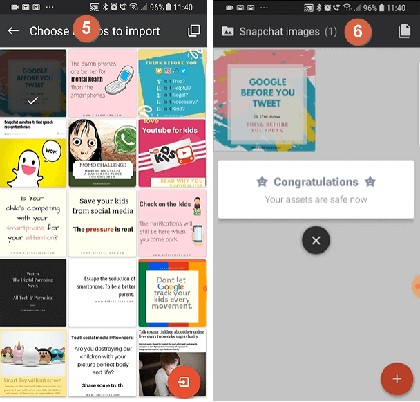 View hidden photos in an Android calculator vault