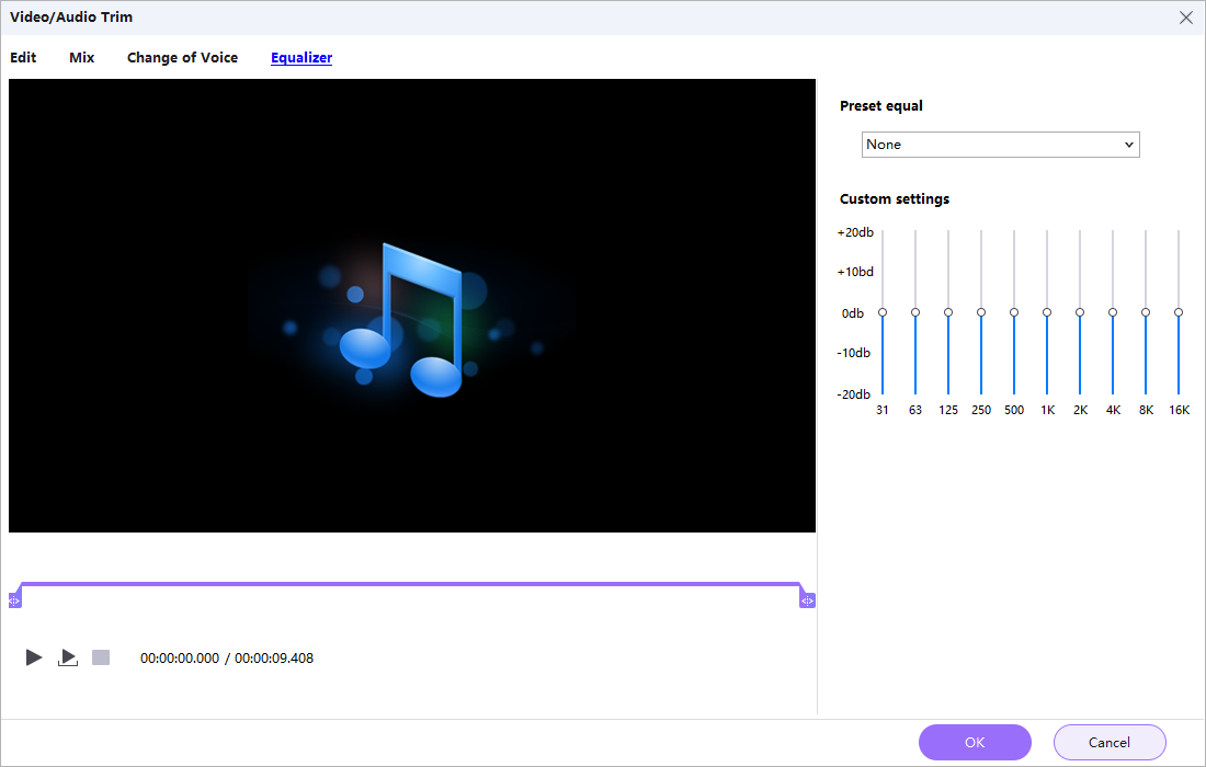 Equalizer controls