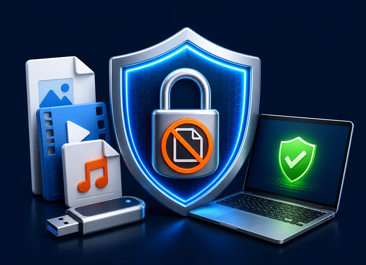 Protected video delivery on a USB flash drive