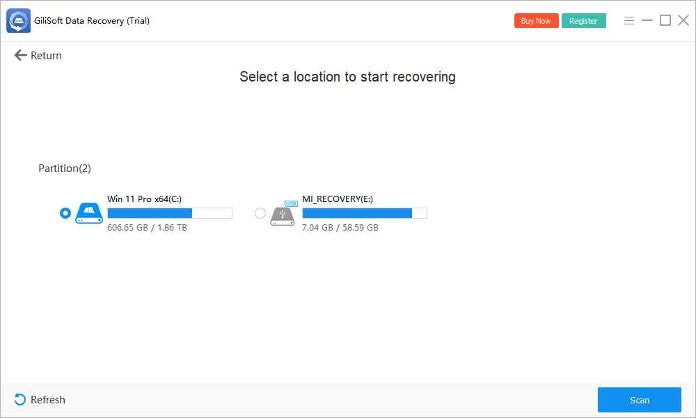 Formatted drive recovery thumbnail