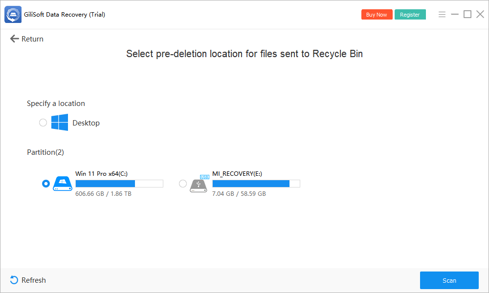 Recycle Bin recovery thumbnail