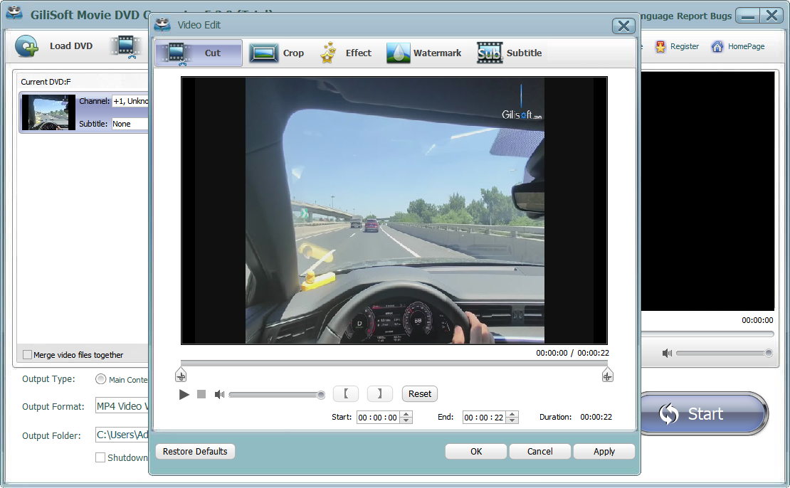 Cut DVD video before conversion