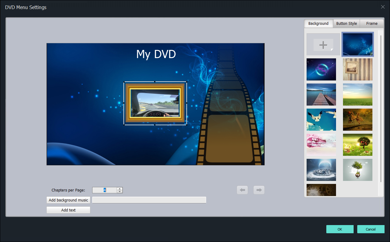 Create a DVD menu with chapters in GiliSoft Movie DVD Creator