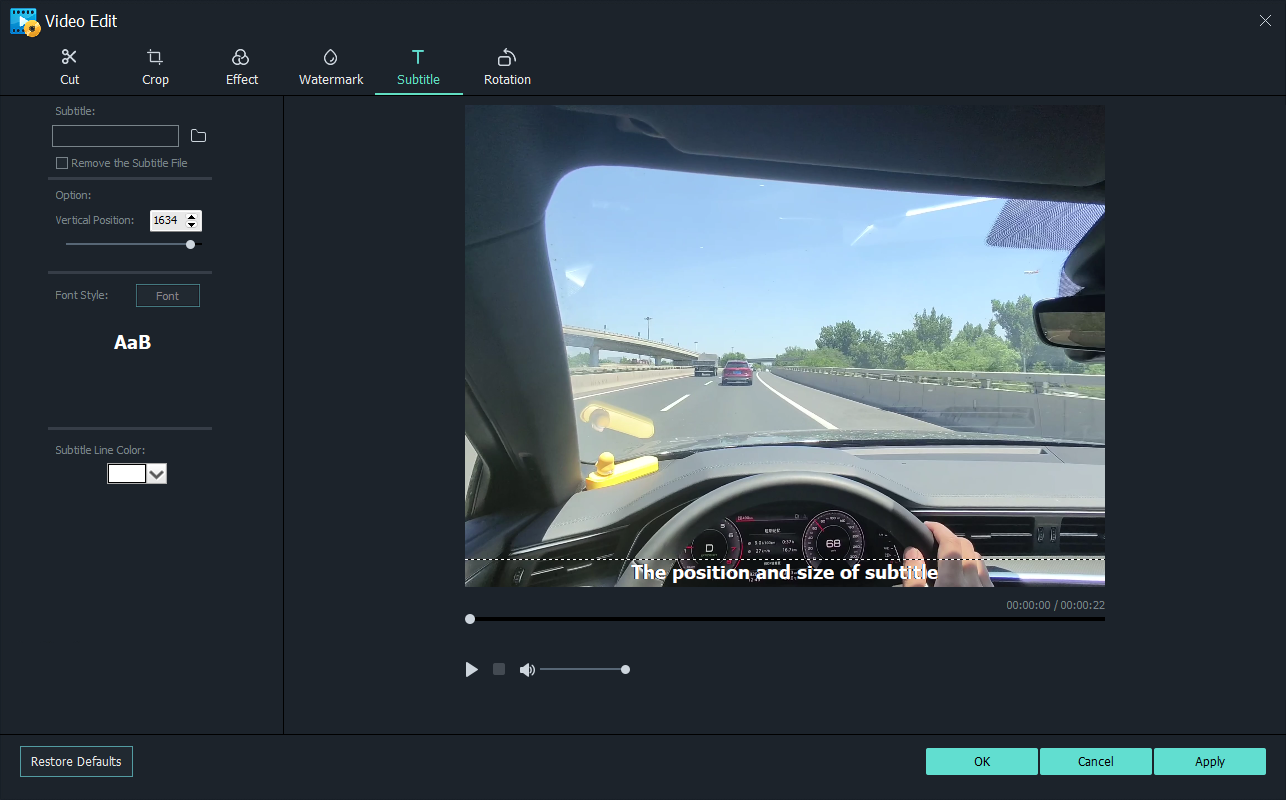 Add subtitles before DVD creation