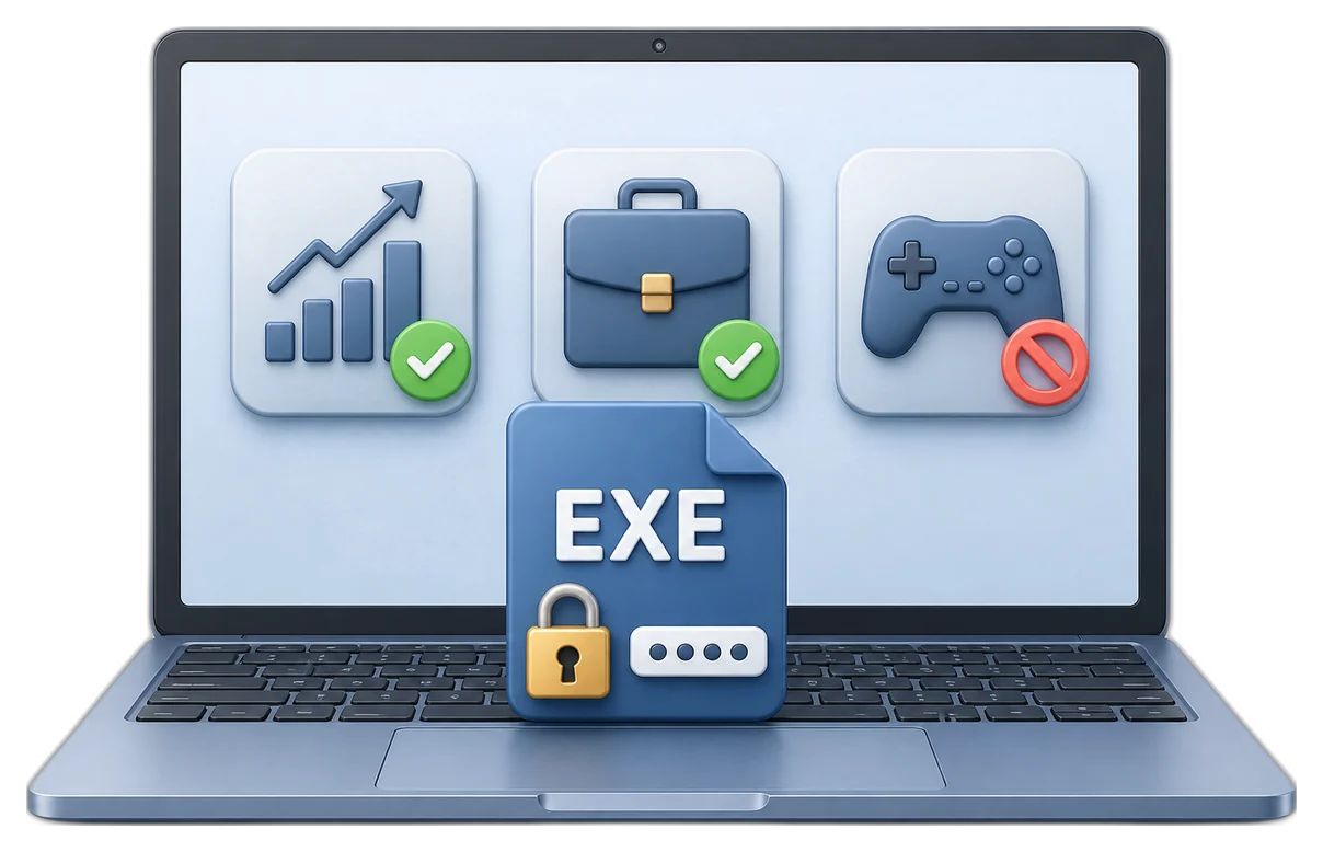 GiliSoft EXE Lock protects desktop and Microsoft Store applications on Windows