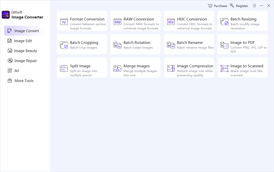 GiliSoft Image Converter main interface