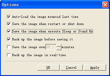 RAMDisk image save options