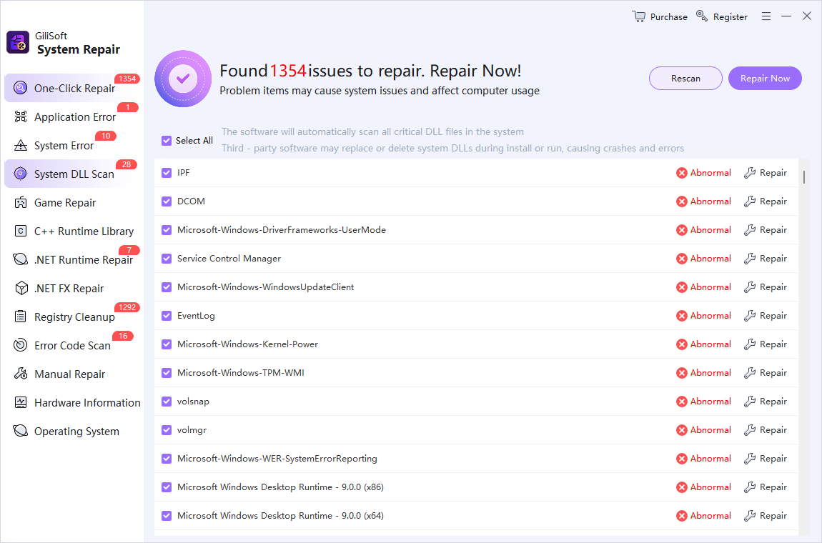 GiliSoft Total Repair interface for DISM RestoreHealth Failed: What to Do Next