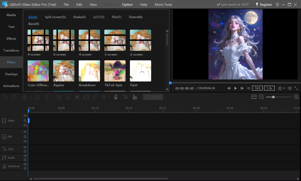 Video filters in GiliSoft Video Editor Pro